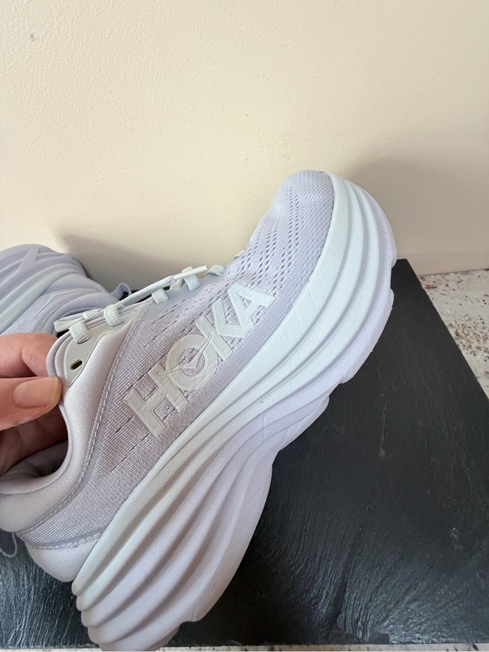 Hoka Women’s White Athletic Cushioning Running Shoes - Picture 5 of 8